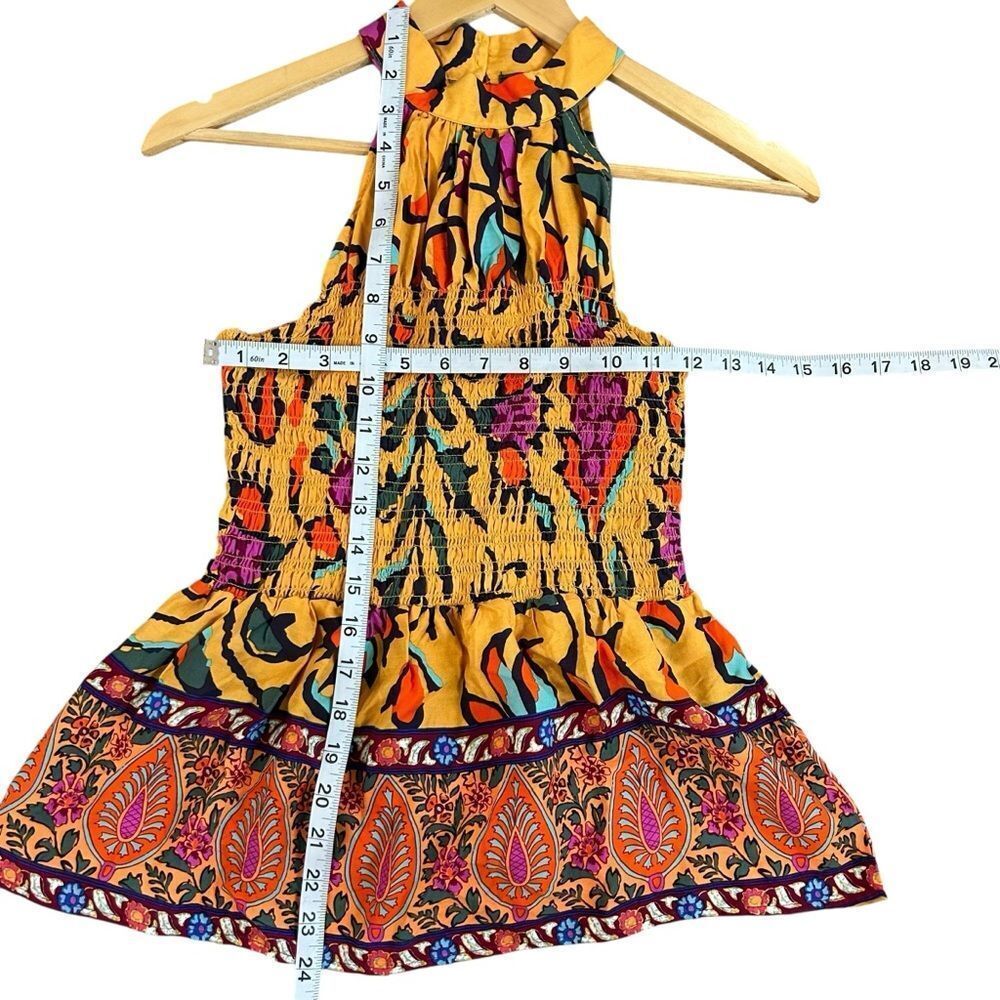 NWT HauteHippie yellow Floral Halter Neck Women Top size small - Picture 5 of 7